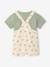 Coffret 3 pièces tee-shirt + salopette personnalisable + doudou bébé vert sauge 7 - vertbaudet enfant 