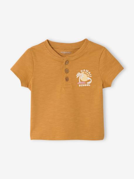 T-shirt bébé garçon imprimé ocre 1 - vertbaudet enfant 