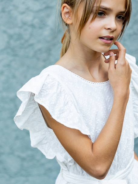Combinaison fille Suzanne - cortège Plume écru 6 - vertbaudet enfant 