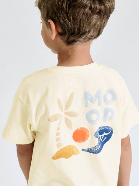T-shirt garçon maxi motif dos écru+vert sauge 5 - vertbaudet enfant 