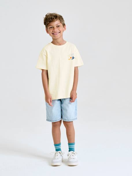 T-shirt garçon maxi motif dos écru+vert sauge 6 - vertbaudet enfant 