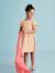 Ensemble fille robe + gilet mauve+rose+rose imprimé 12 - vertbaudet enfant 