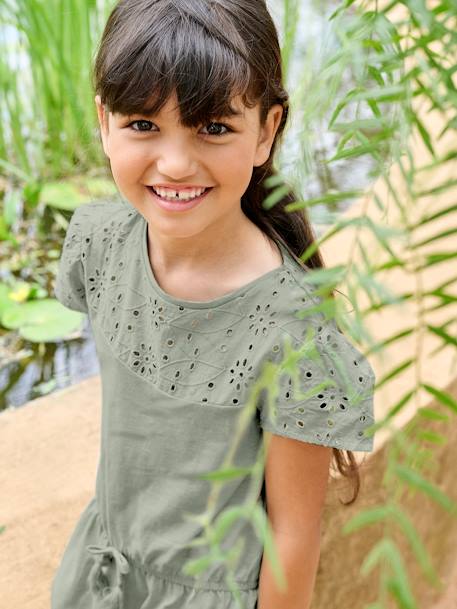 Robe détails en broderie anglaise fille bleu pâle+corail+lilas+mauve+vert sauge 27 - vertbaudet enfant 