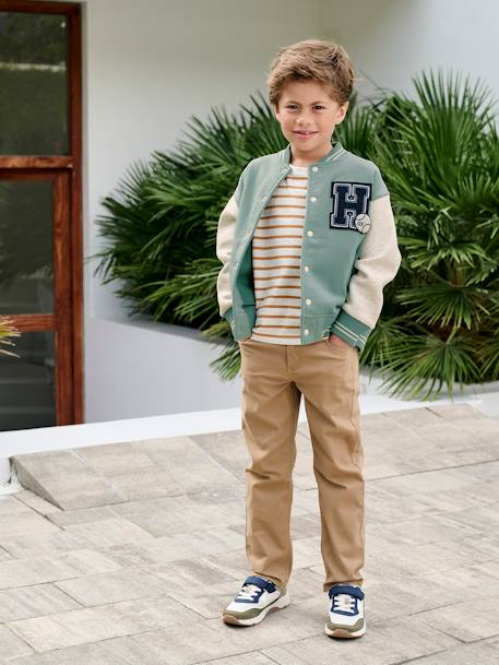 Sweat garçon molleton style teddy badge en bouclettes. anthracite+marine+vert émeraude+vert sapin 15 - vertbaudet enfant 