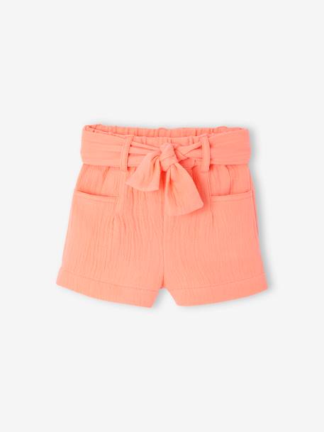 Short bébé en gaze de coton corail 1 - vertbaudet enfant 