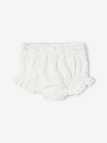 Ensemble naissance en broderie anglaise robe, culotte et bandeau écru 3 - vertbaudet enfant 