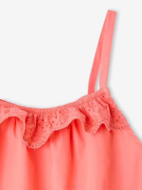 Pyjashort fille volant brodé corail 6 - vertbaudet enfant 
