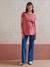 T-shirt long à noeud grossesse et allaitement en coton biologique* vieux rose 1 - vertbaudet enfant 