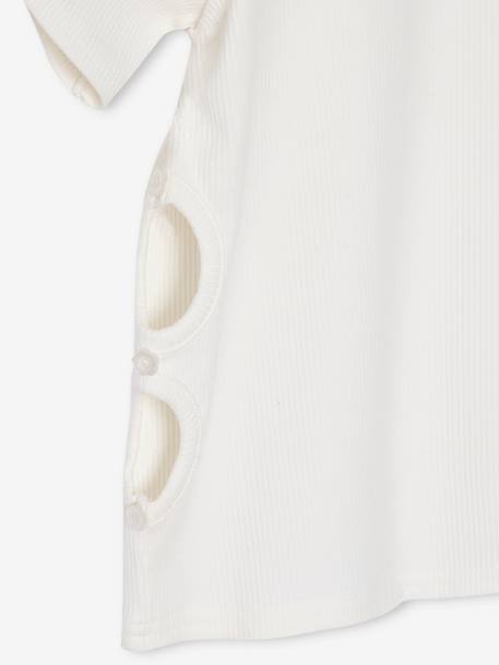 T-shirt fille ajouré côtés écru 3 - vertbaudet enfant 