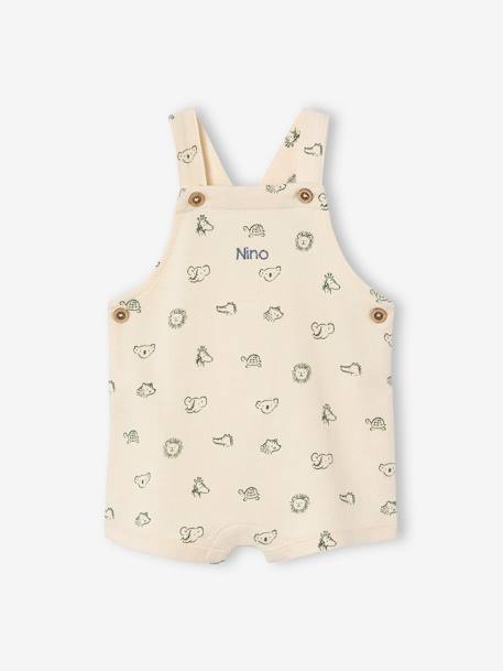 Coffret 3 pièces tee-shirt + salopette personnalisable + doudou bébé vert sauge 3 - vertbaudet enfant 