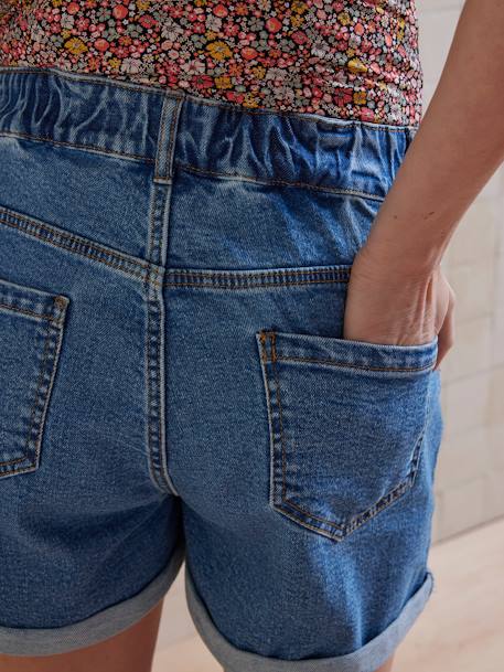 Short denim coupe mom Before and After stone 5 - vertbaudet enfant 