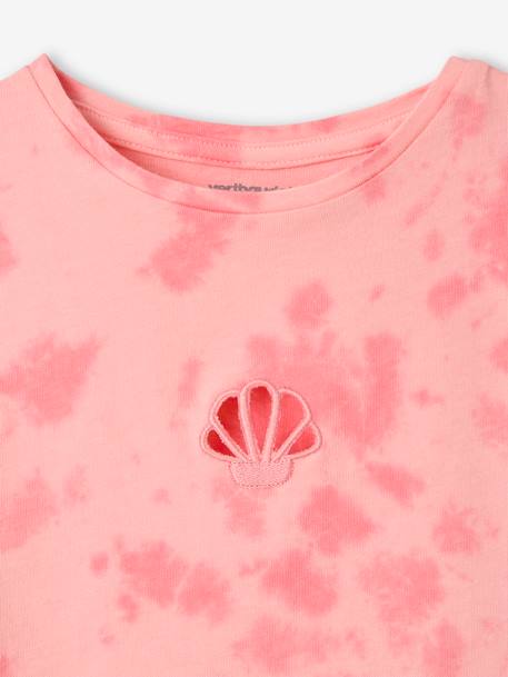 T-shirt tie & dye manches courtes fille rose bonbon 3 - vertbaudet enfant 