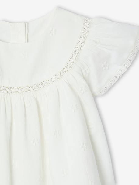 Ensemble naissance en broderie anglaise robe, culotte et bandeau écru 5 - vertbaudet enfant 