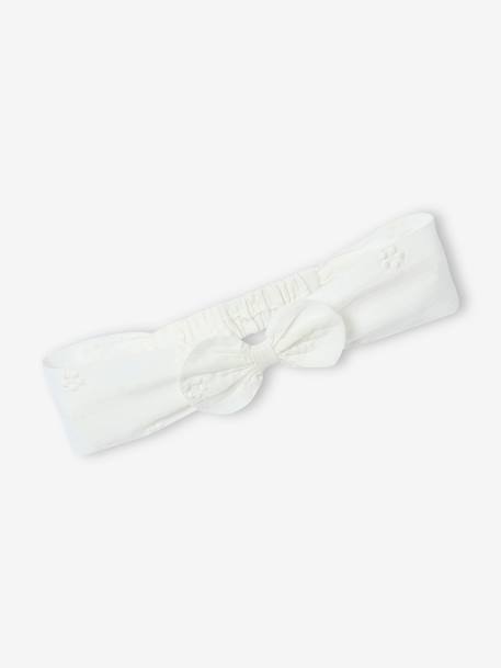 Ensemble naissance en broderie anglaise robe, culotte et bandeau écru 8 - vertbaudet enfant 
