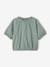 Tee-shirt blouse forme crop fille corail+écru+vert sauge 10 - vertbaudet enfant 