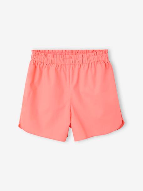 Pyjashort fille volant brodé corail 4 - vertbaudet enfant 