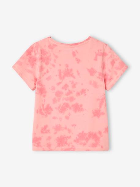 T-shirt tie & dye manches courtes fille rose bonbon 2 - vertbaudet enfant 