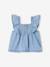 Blouse manches courtes volantées bébé en denim léger denim bleached 1 - vertbaudet enfant 
