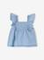Blouse manches courtes volantées bébé en denim léger denim bleached 2 - vertbaudet enfant 
