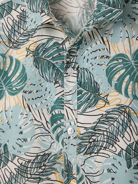 Chemise manches courtes garçon vert imprimé 4 - vertbaudet enfant 
