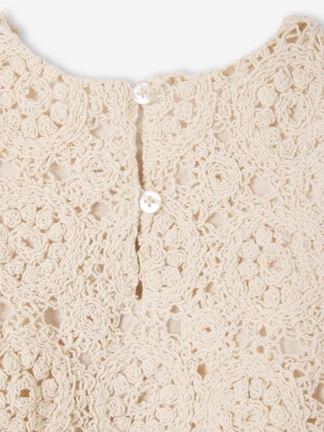 Ensemble bébé top + short en macramé vanille 6 - vertbaudet enfant 