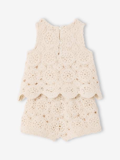 Ensemble bébé top + short en macramé vanille 5 - vertbaudet enfant 