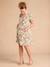 Robe courte de grossesse motifs fleurs kaki+rouge 1 - vertbaudet enfant 