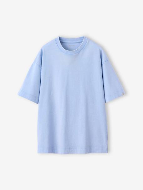 Lot de 2 t-shirts garçon unis effet délavé bleu ciel 3 - vertbaudet enfant 