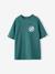 T-shirt garçon motif devant/dos effet délavé écru+vert d'eau 10 - vertbaudet enfant 