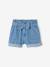 Short fille en denim léger style paperbag bleu clair 2 - vertbaudet enfant 