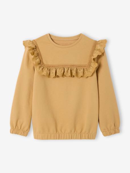 Sweat Fille Broderie sable 1 - vertbaudet enfant 