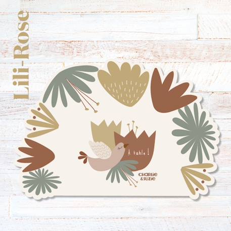 Set de table fleurs lili-rose Multicolore 1 - vertbaudet enfant 