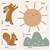 Stickers decor xxl edgar le renard Multicolore 3 - vertbaudet enfant 
