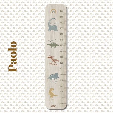 Toise en bois collection 5 dinos Multicolore 1 - vertbaudet enfant 