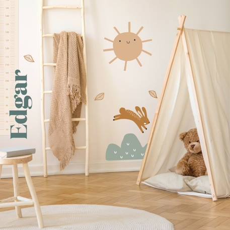 Stickers decor xxl edgar le renard Multicolore 4 - vertbaudet enfant 