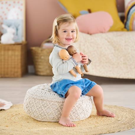 Poupon mini calin lapins yeux marron Multicolore 4 - vertbaudet enfant 