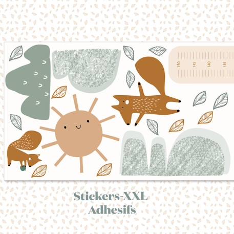 Stickers decor xxl edgar le renard Multicolore 1 - vertbaudet enfant 