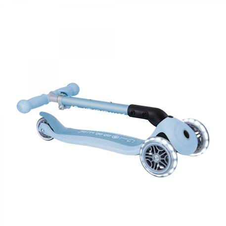 Trottinette 3 roues junior foldable lights essential Bleu ciel+Rose berry+Vert pistache 6 - vertbaudet enfant 