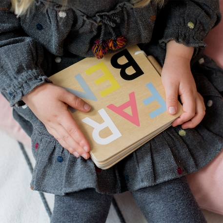 Livre d'éveil en bois Bois 3 - vertbaudet enfant 