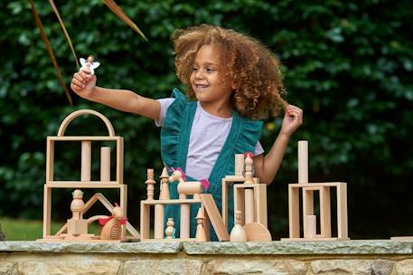 Set de 10 pièces en bois - monde enchanté Multi-coloured 3 - vertbaudet enfant 