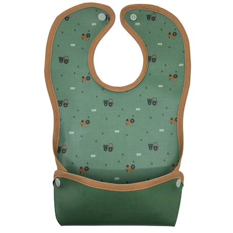 Bavoir malin® (tracteur) Fleurs indiennes+Grandes fleurs+Mouton+Ourson+Petites fleurs+Tigre+Tracteur 19 - vertbaudet enfant 