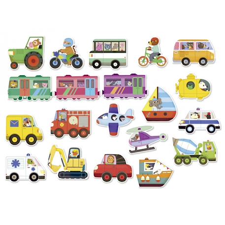 Magnets transports Bleu 3 - vertbaudet enfant 