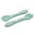 Set fourchette et cuillère en silicone animaux Beige+Menthe+Orange+Rose+Vert+Vert paon 11 - vertbaudet enfant 