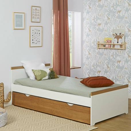 Lit enfant avec sommier gigogne nais Blanc 1 - vertbaudet enfant 