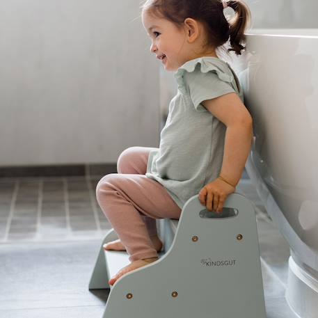Marchepied enfant en bois Aquamarine+Gris clair+rose foncé+Sable 3 - vertbaudet enfant 