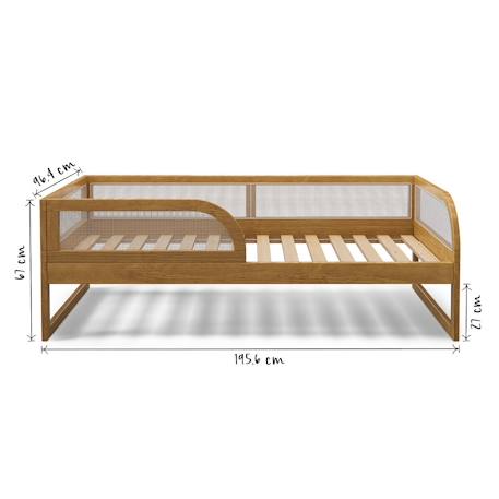 Lit enfant montessori bois massif laya Noisette 6 - vertbaudet enfant 