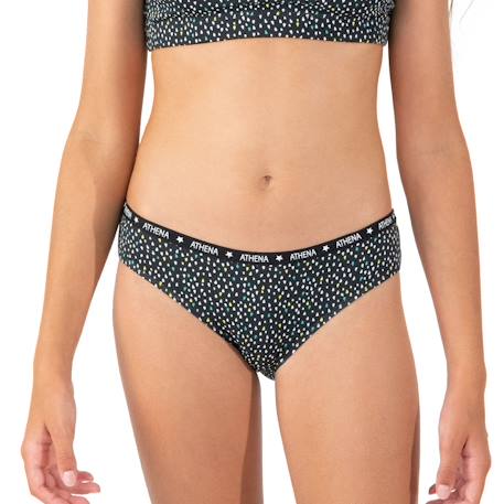 Lot de 3 slips ecopack Blanc-imprimé gouttes-noir 4 - vertbaudet enfant 