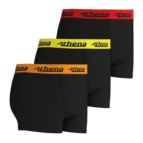 Lot de 3 boxers garçon ecopack trio choc Noir+Noir-vert-bleu+Rouge-bleu 2 - vertbaudet enfant 