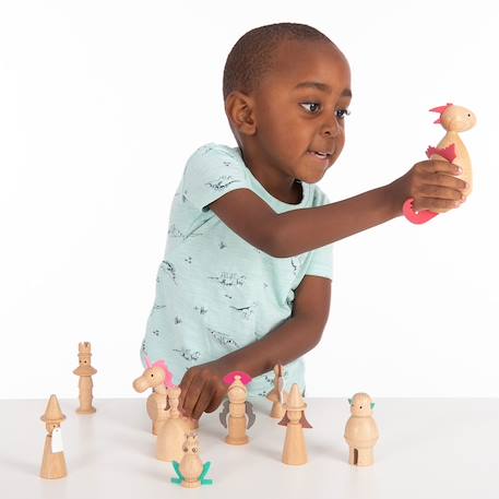Set de 10 pièces en bois - monde enchanté Multi-coloured 1 - vertbaudet enfant 