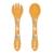 Set fourchette et cuillère en silicone animaux Beige+Menthe+Orange+Rose+Vert+Vert paon 13 - vertbaudet enfant 
